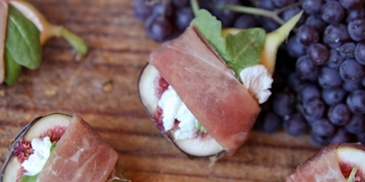Fig Bites with Goat Cheese and Prosciutto at foodious.com