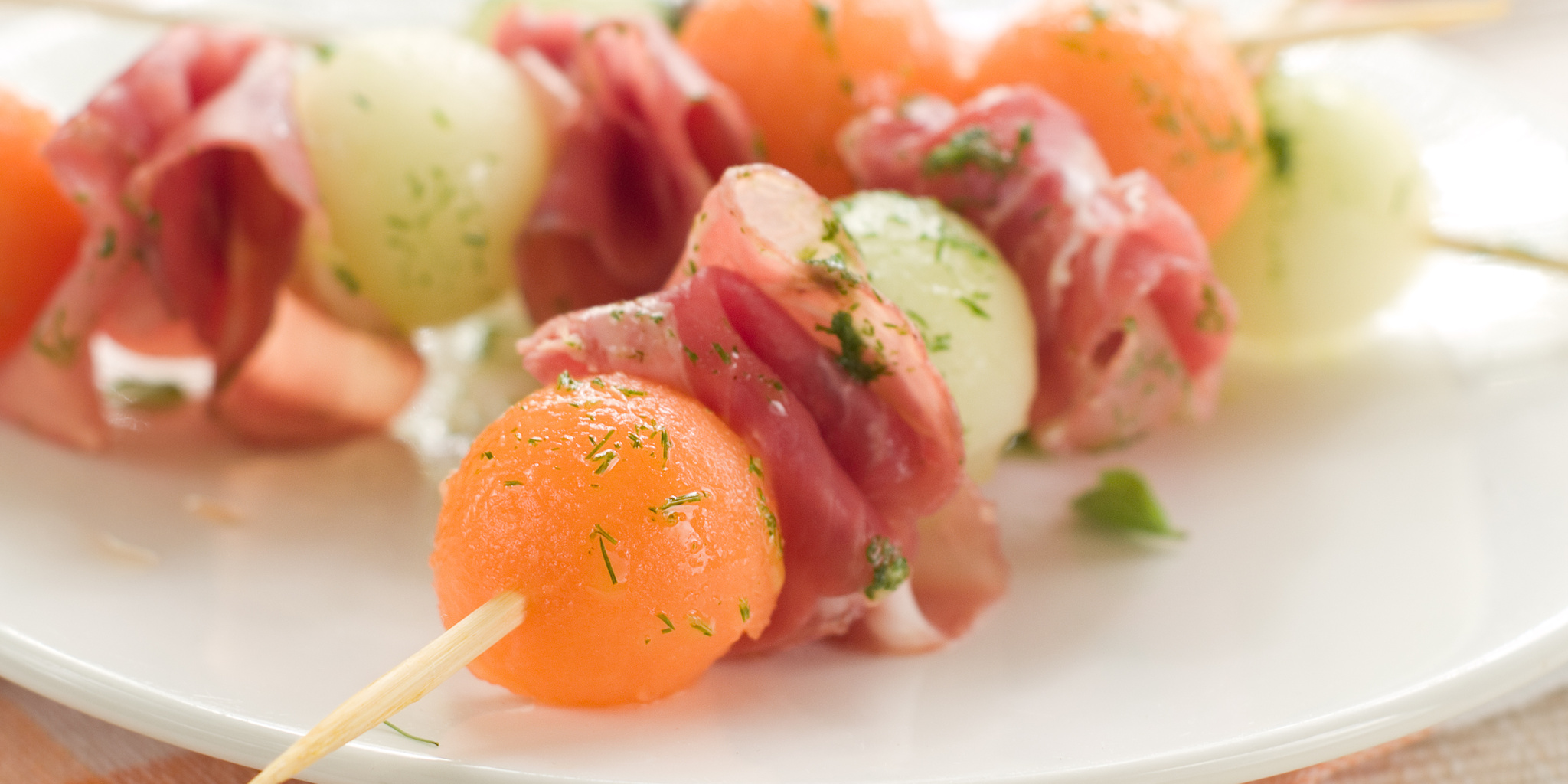 Prosciutto and Melon Kabob at foodious.com