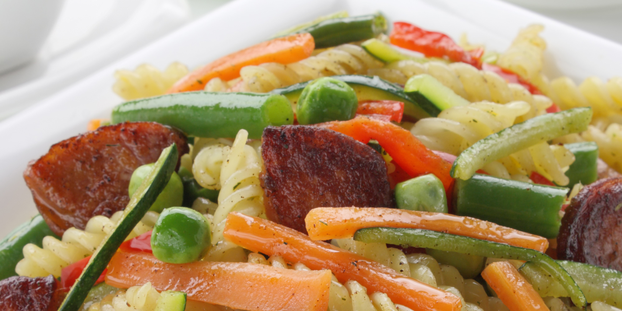 Chicken Apple Sausage Pasta with Vegetables at foodious.com