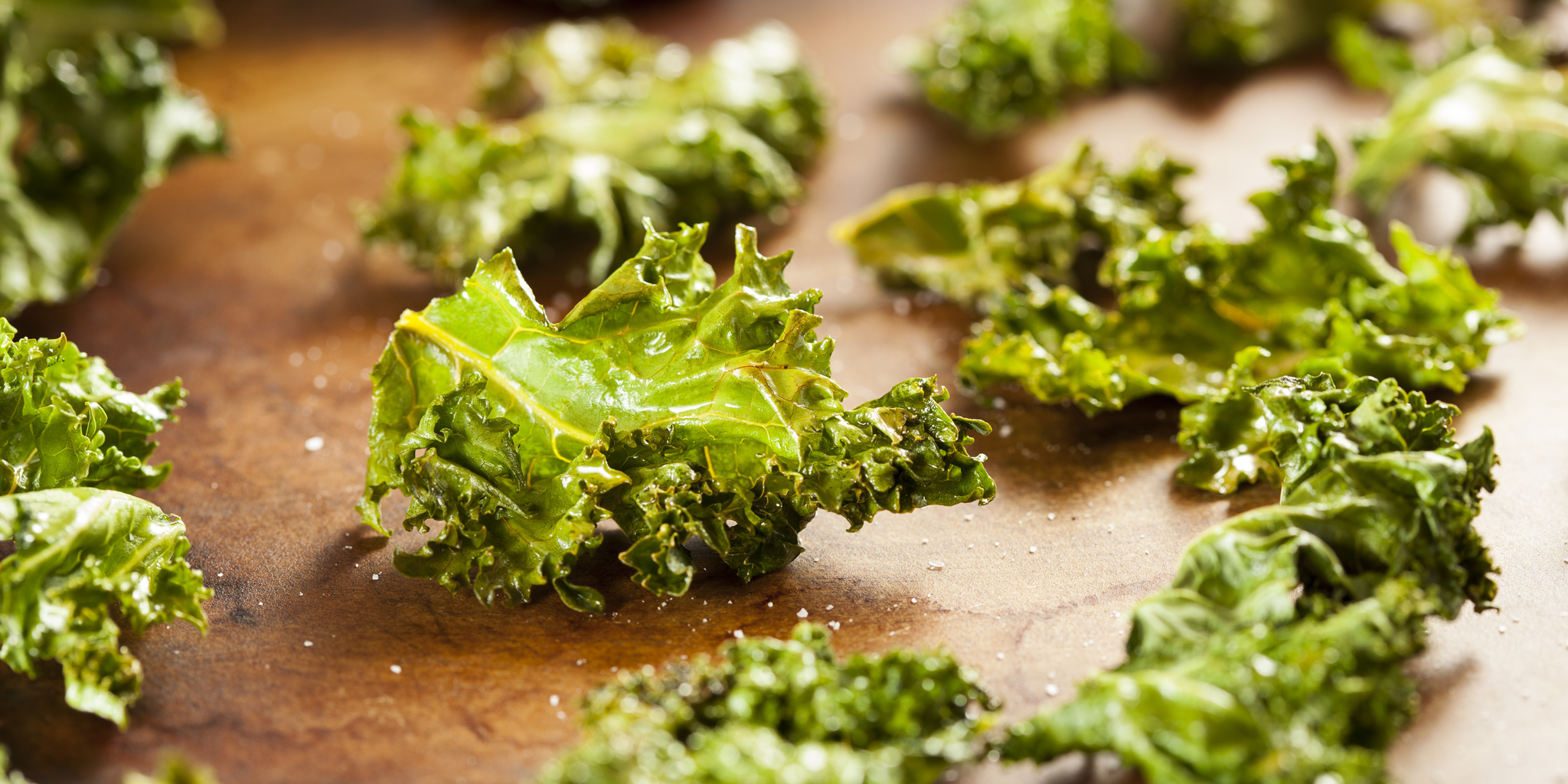 Baked Kale Chips with Sea Salt at foodious.com