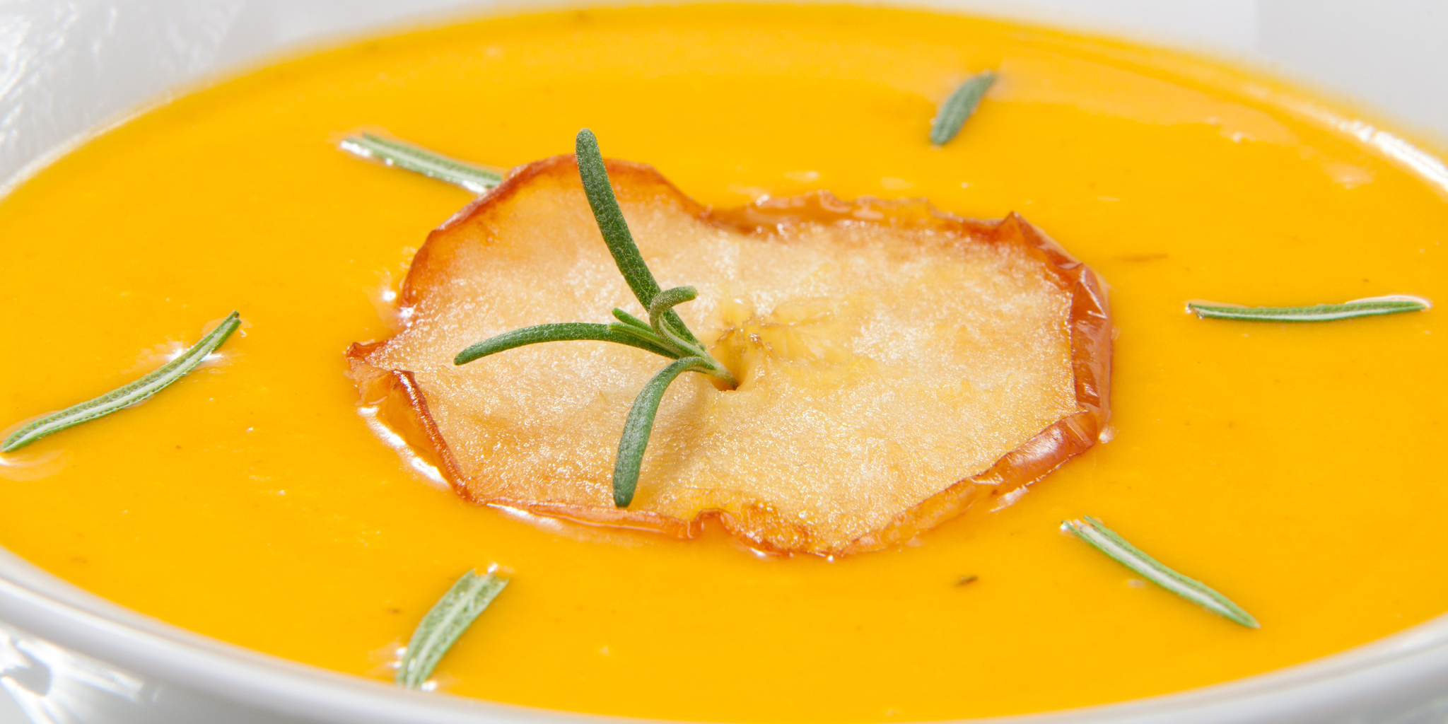Slow Cooker Butternut Squash and Apple Soup at foodious.com