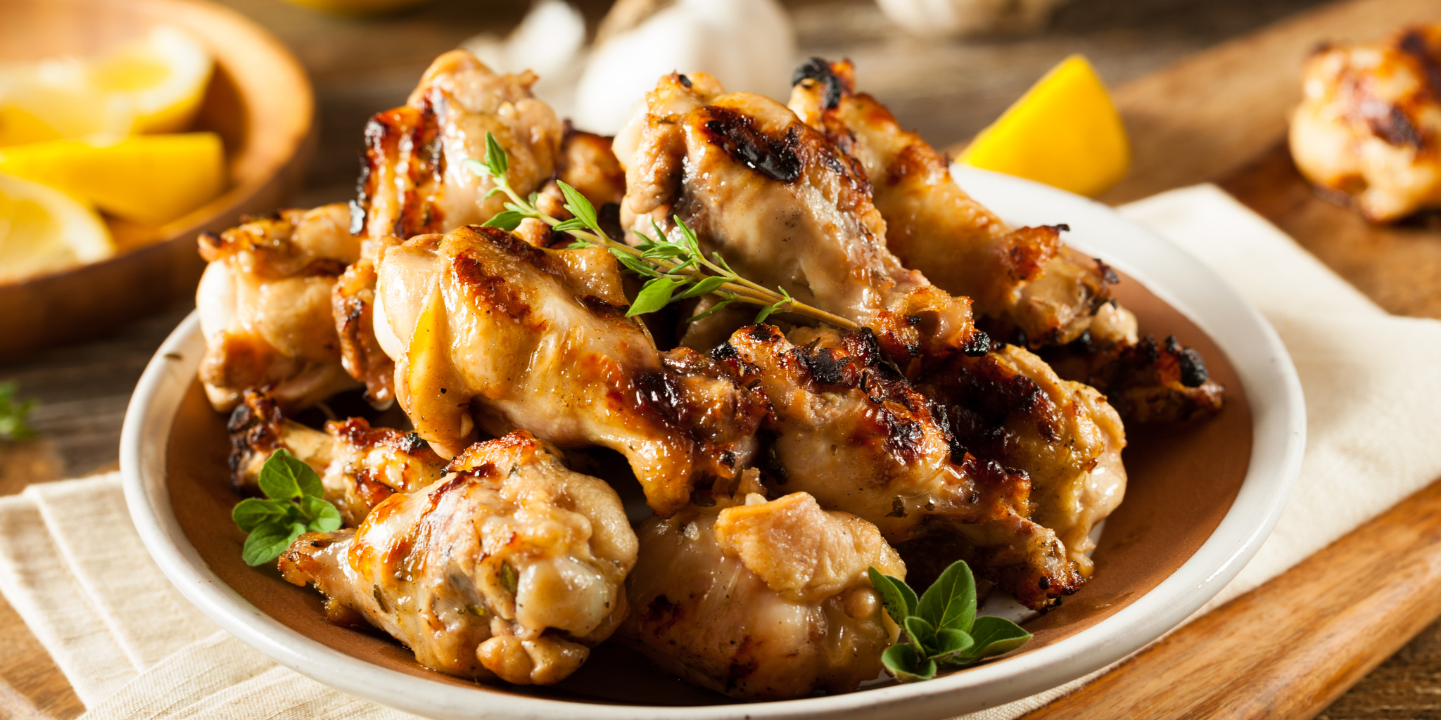 Lemon Garlic Wings at foodious.com