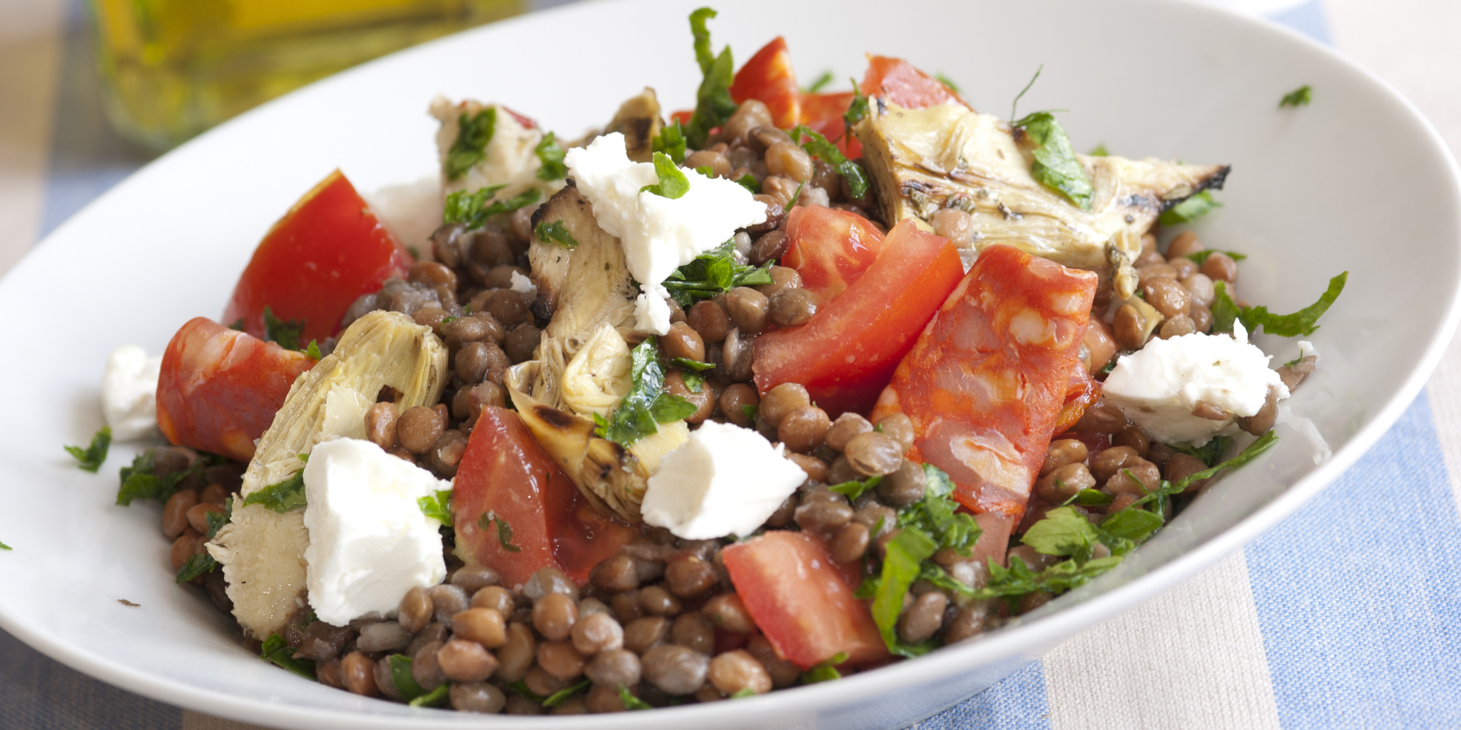 Artichoke Lentil Salad at foodious.com