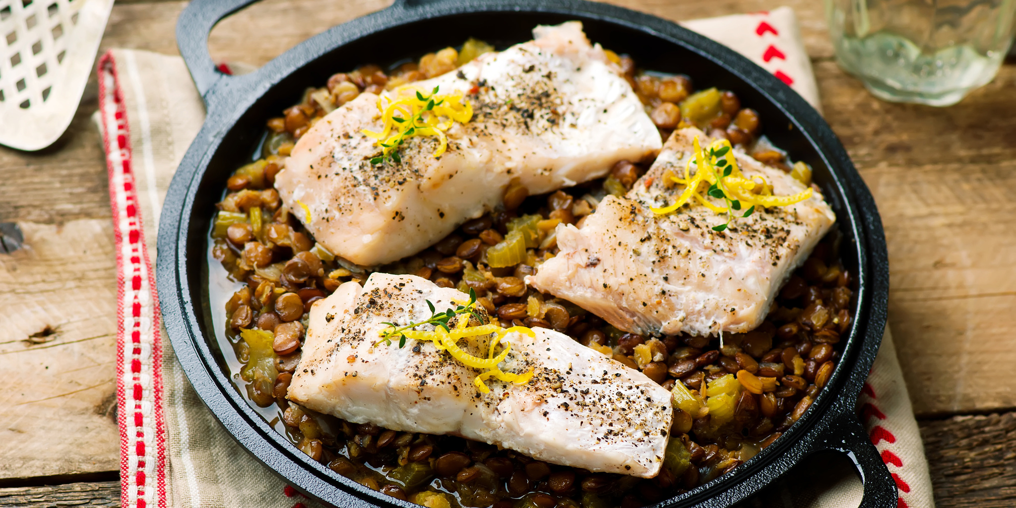 Cod with Lentils at foodious.com
