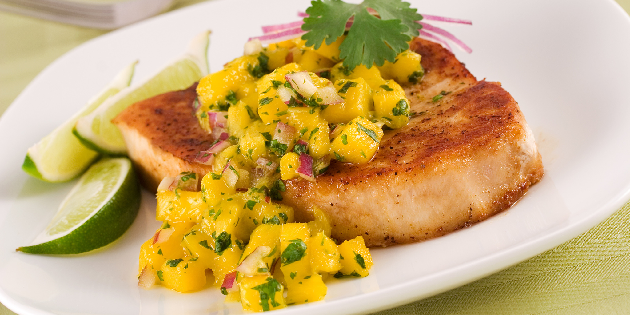 Swordfish with Mango Salsa at foodious.com