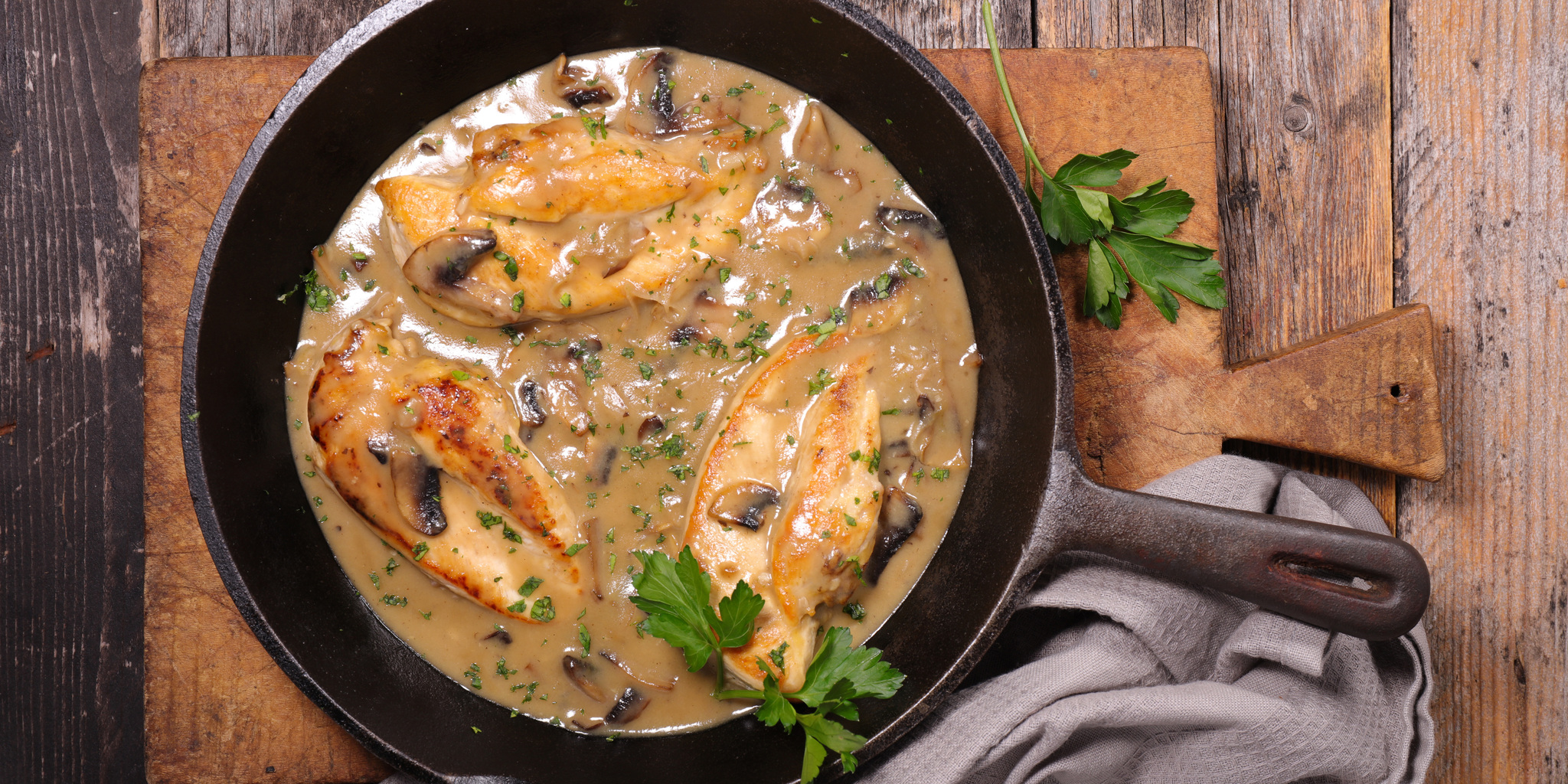 Baked Chicken with Mushroom and Bacon at foodious.com