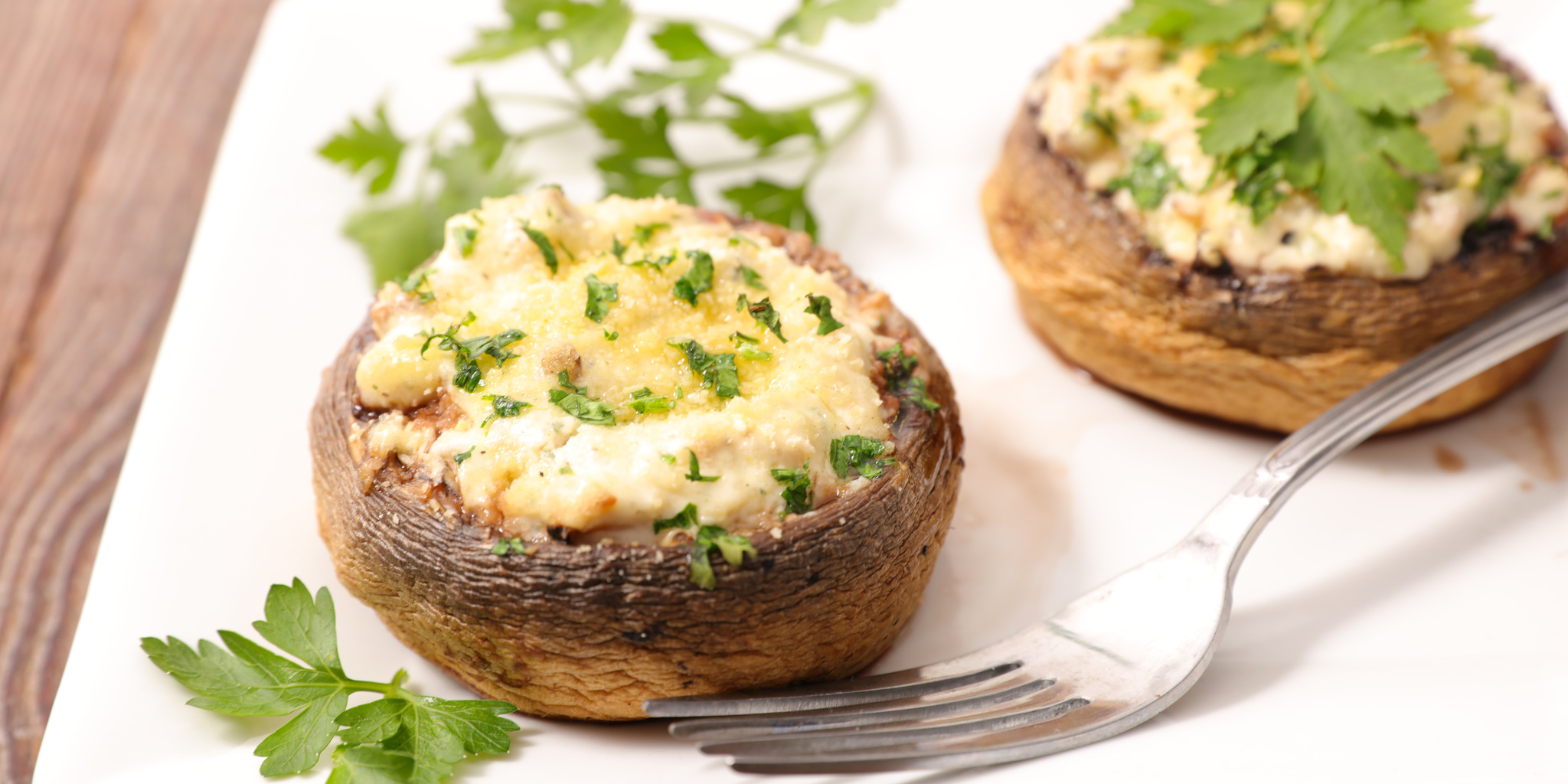 Mozzarella, Parmesan Stuffed Mushrooms at foodious.com