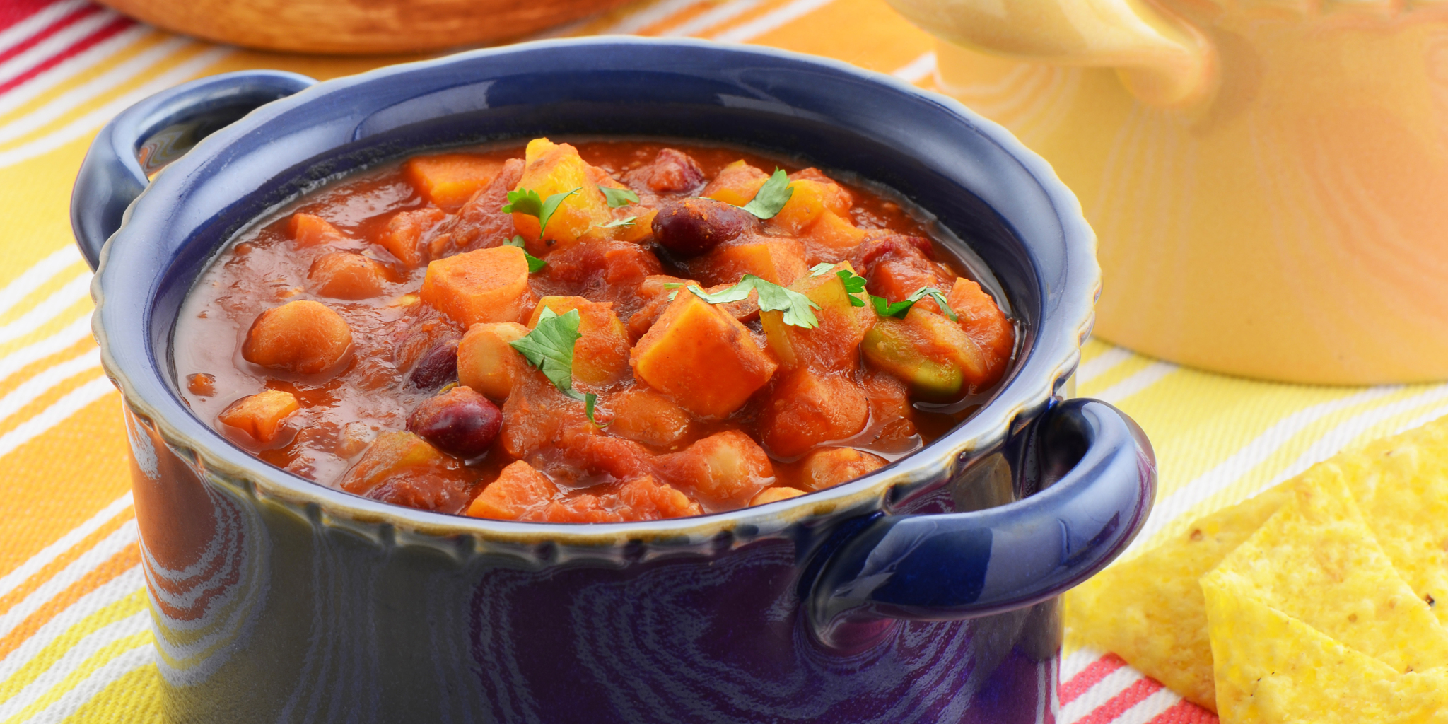 Vegetarian Chili with Fresh Roasted Chilies at foodious.com