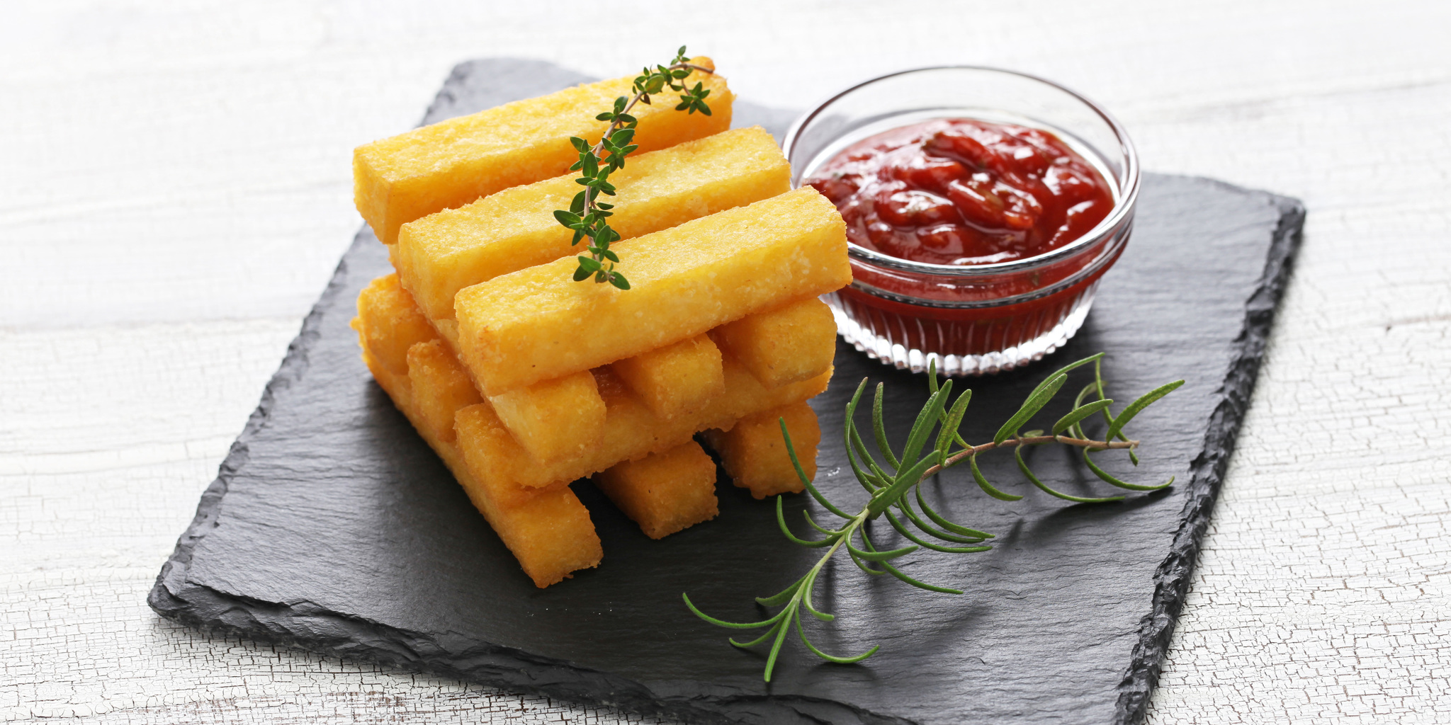 Baked Polenta Fries at foodious.com