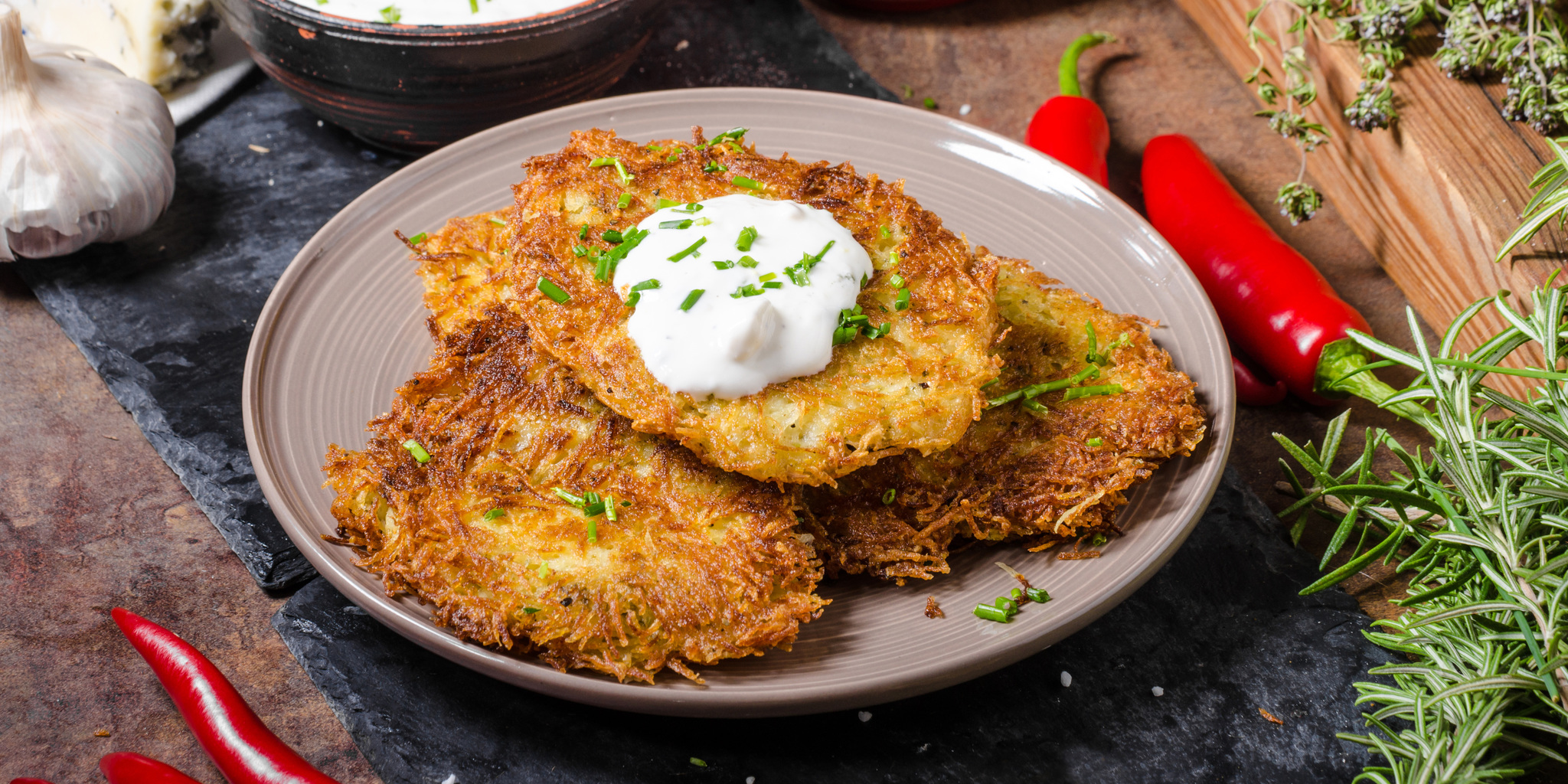 Spicy Fried Potato Cakes at foodious.com