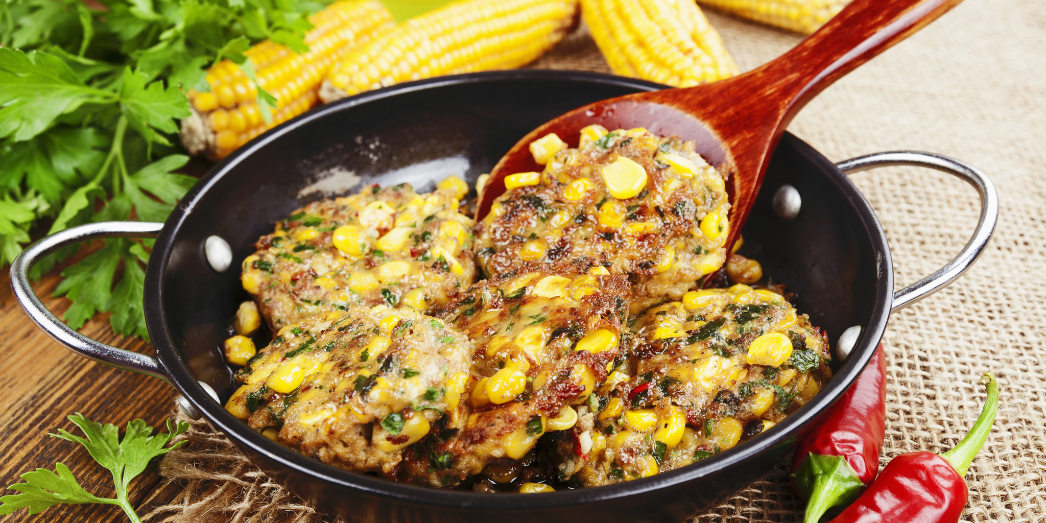 Corn Fritters with Cheddar and Scallions at foodious.com