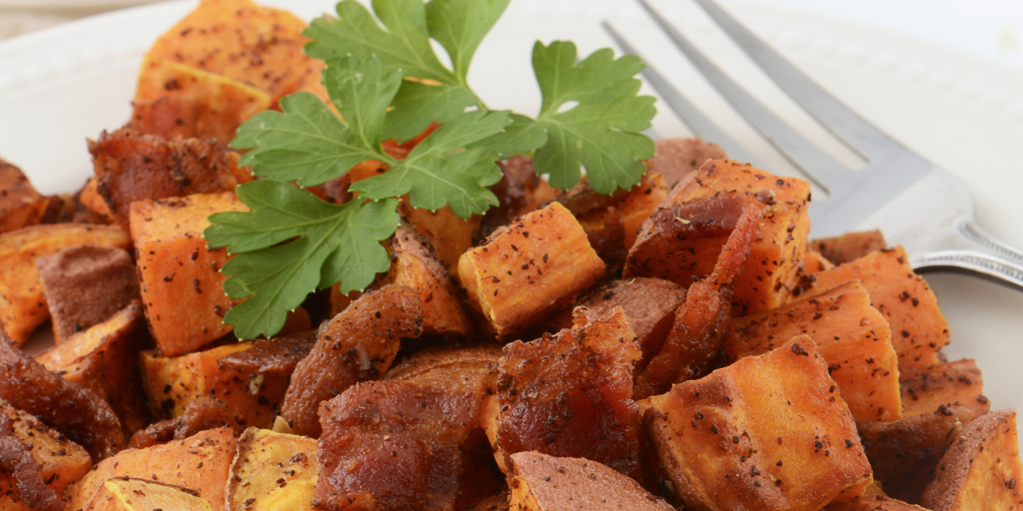 Roasted Sweet Potato and Bacon at foodious.com