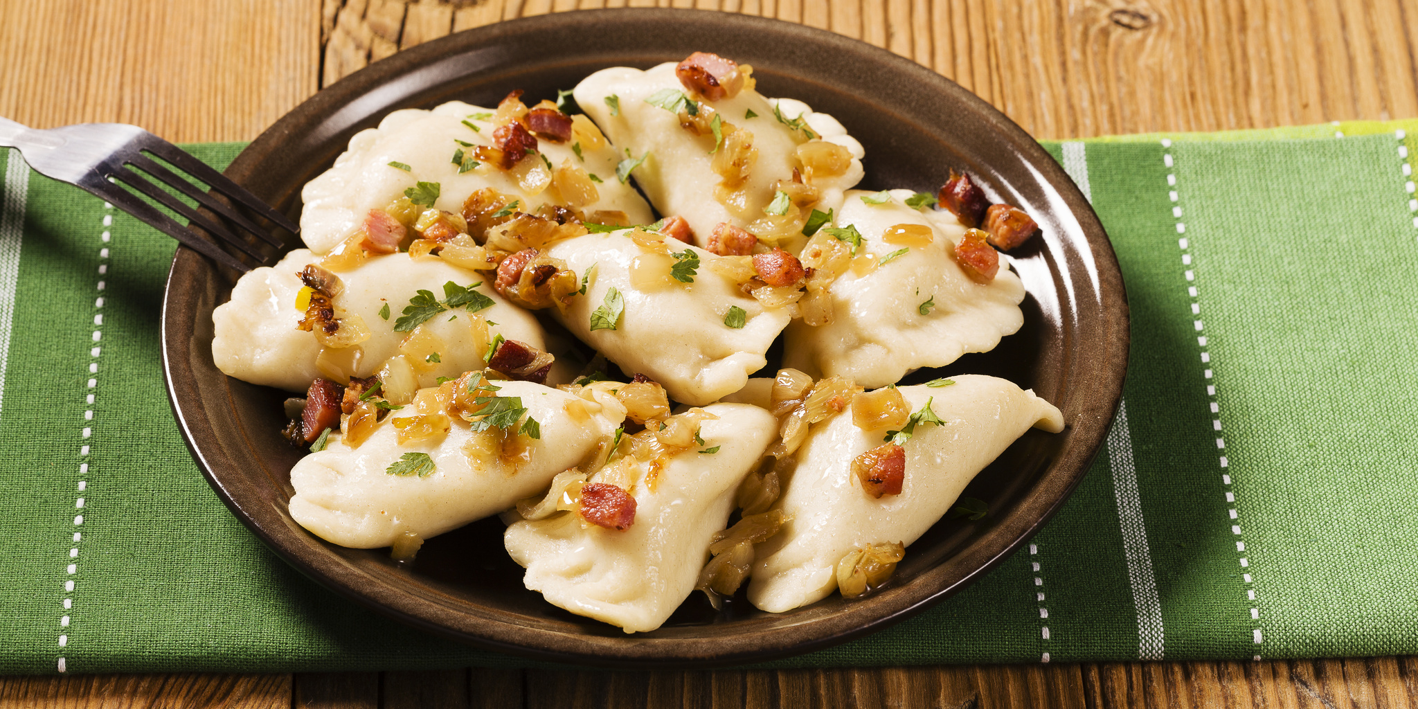 Onion Bacon Potato Dumplings at foodious.com
