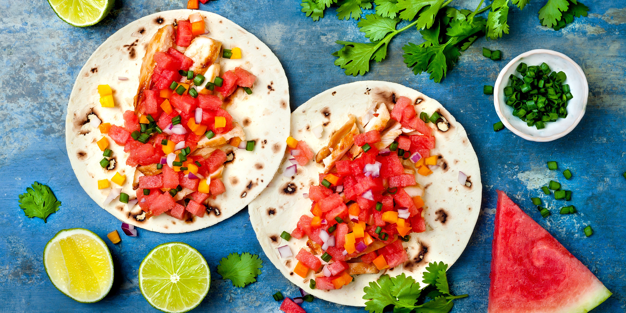 Chicken Watermelon Tacos at foodious.com