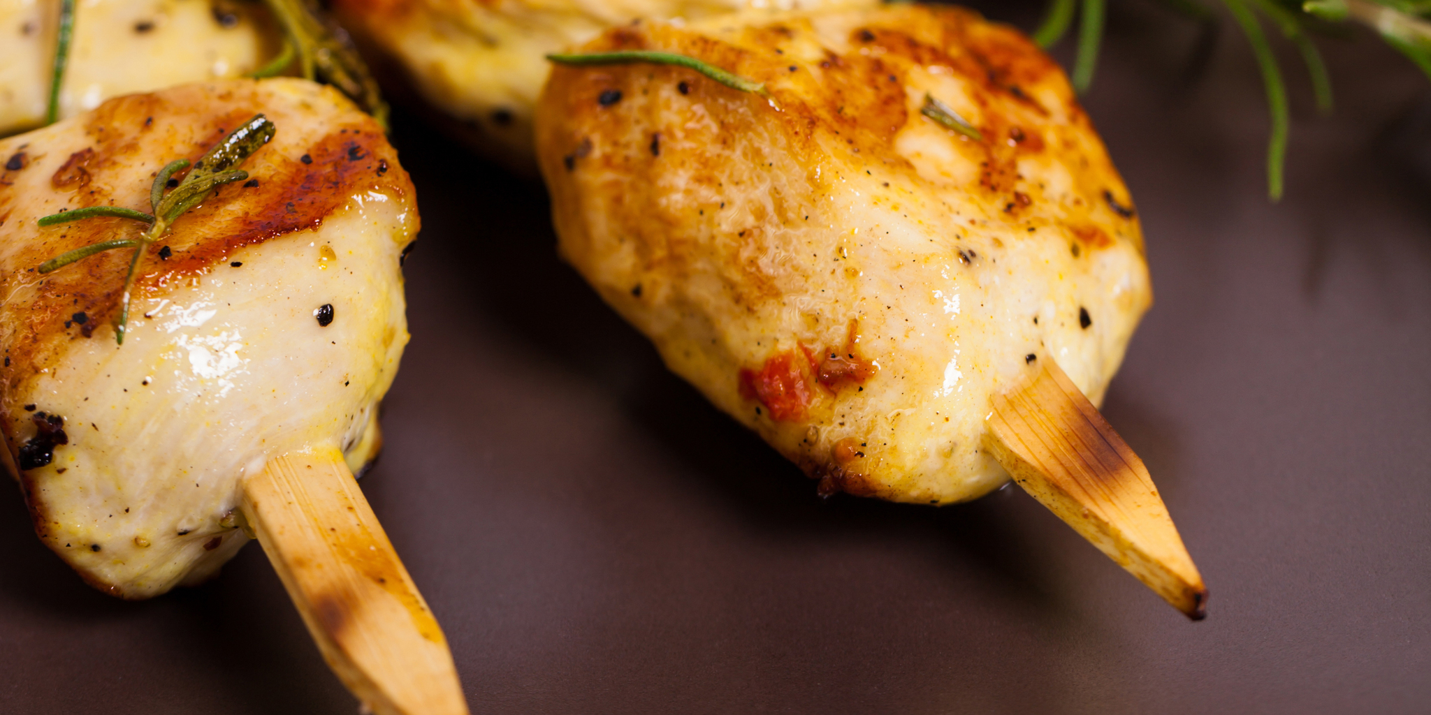 Grilled Chicken Rosemary Skewers at foodious.com