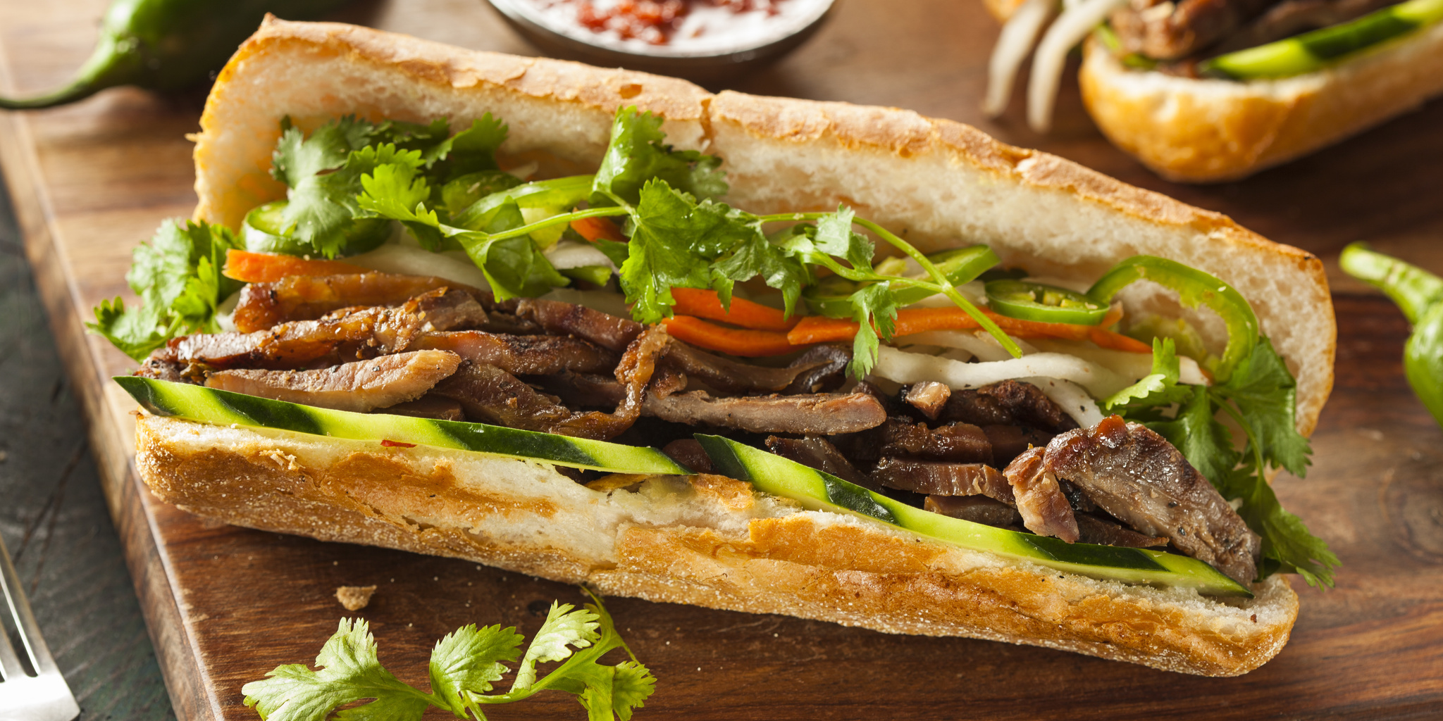 Vietnamese Pork Banh Mi Sandwich at foodious.com