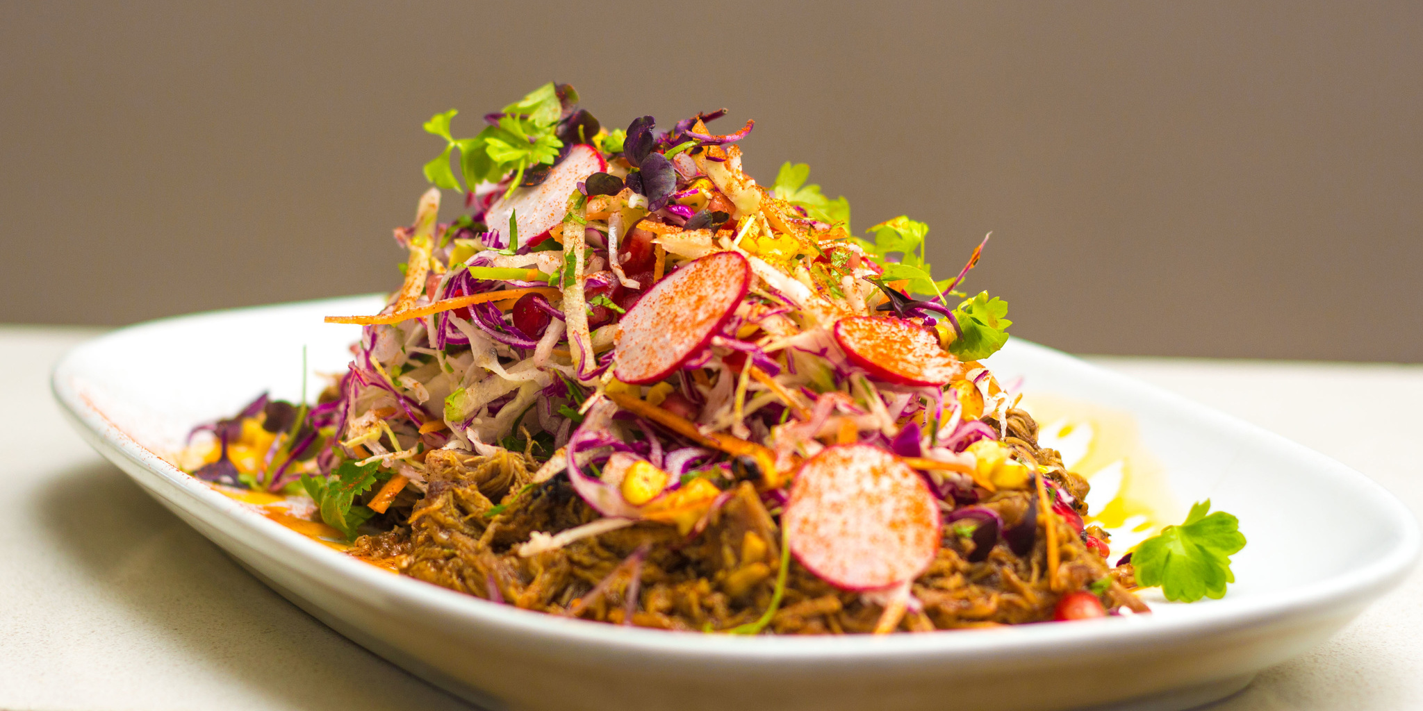 Slow Cooker Pulled Pork Salad at foodious.com