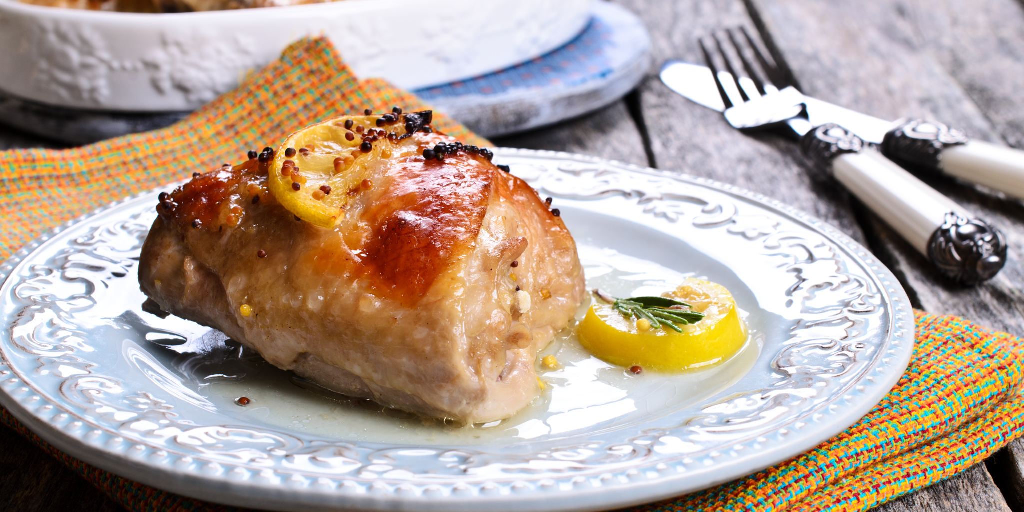 Roasted Chicken Thighs with Lemon at foodious.com