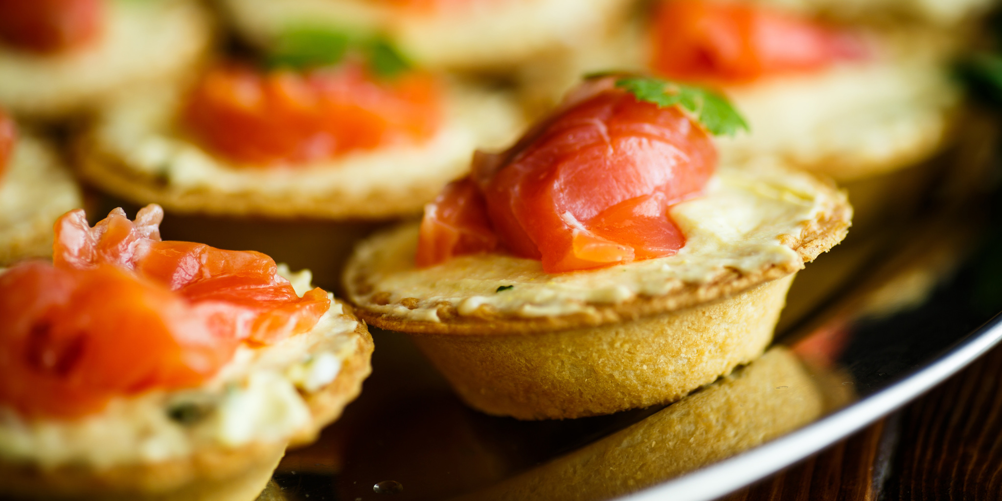 Salmon and Cheese Tartlets at foodious.com