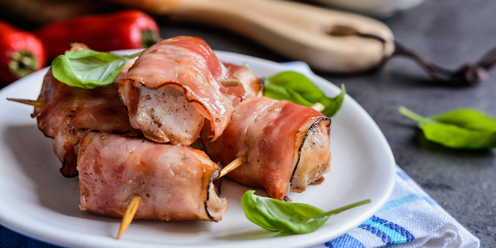 Roasted Bacon Wrapped Tuna Bites at foodious.com