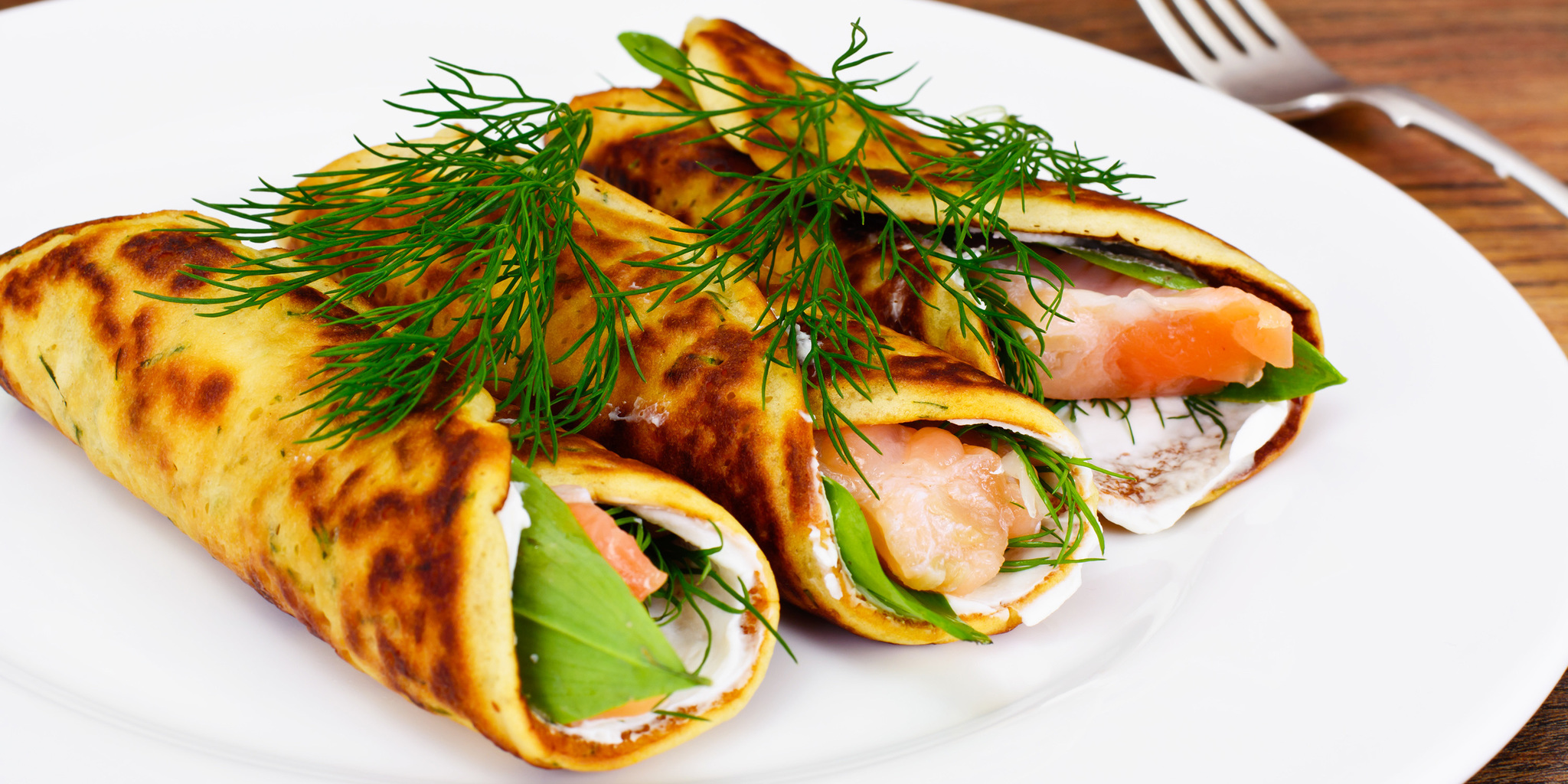 Salmon and Goat Cheese Pancakes at foodious.com