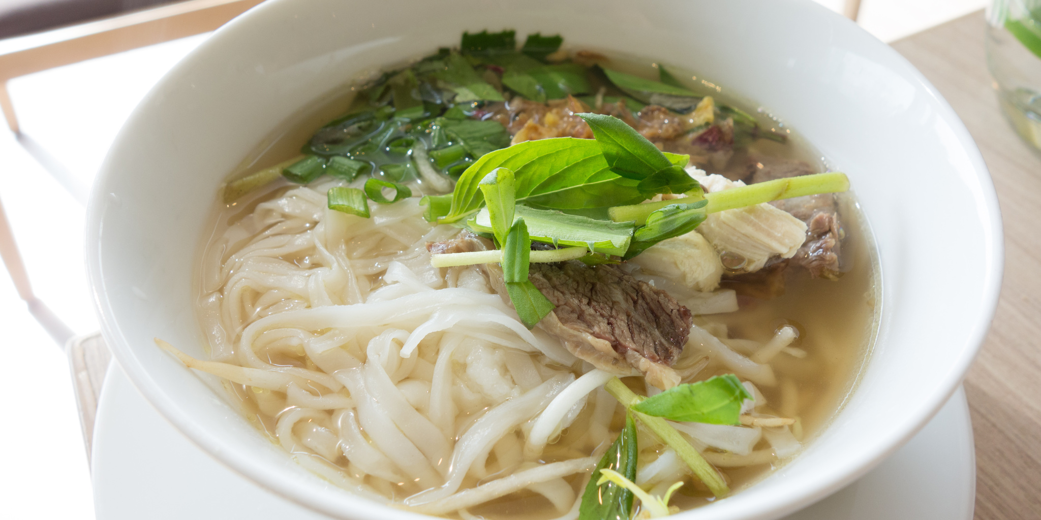 Rice Noodle Soup with Beef and Herbs at foodious.com