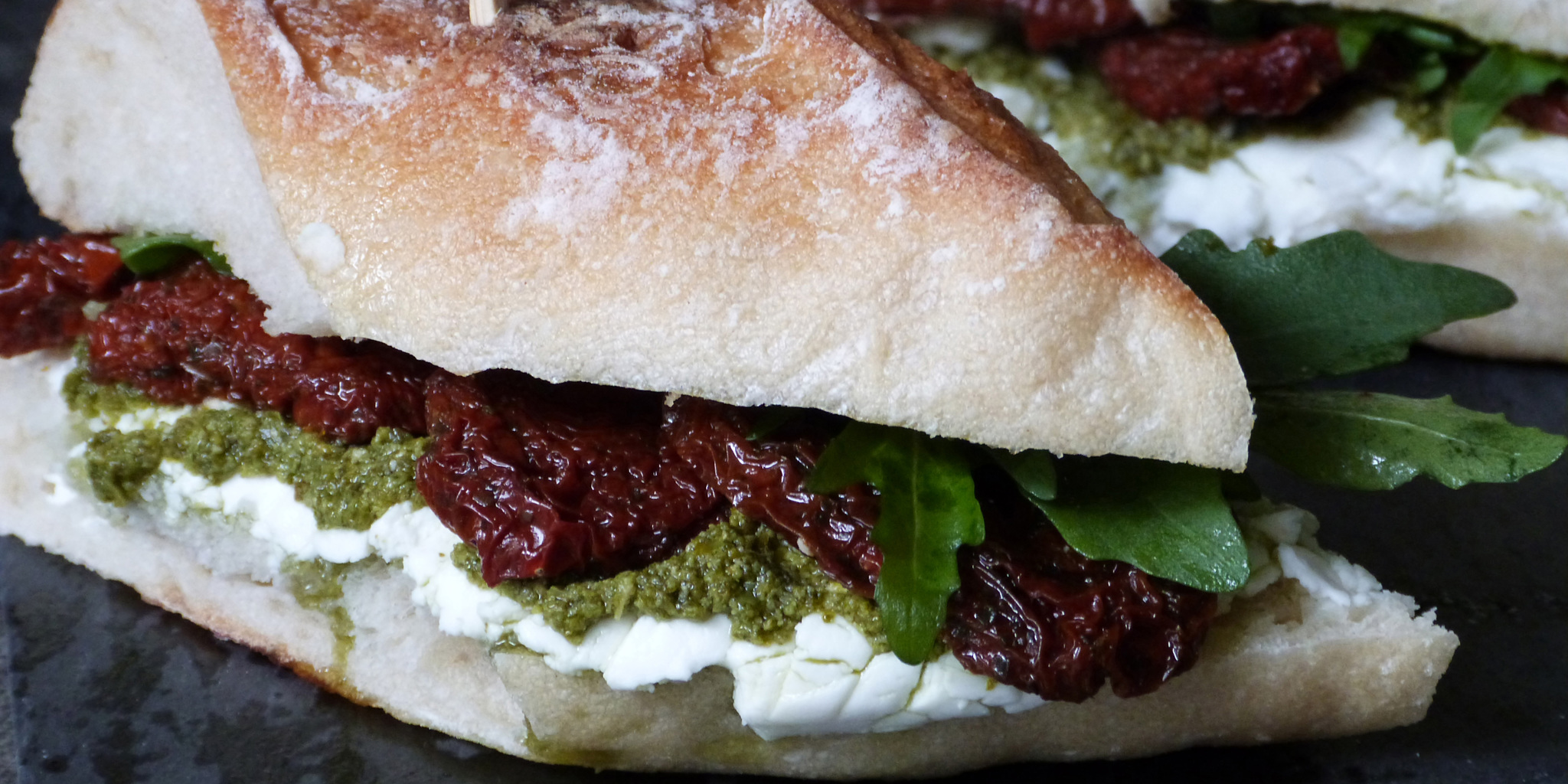 Sundried Tomato Pesto Sandwich at foodious.com