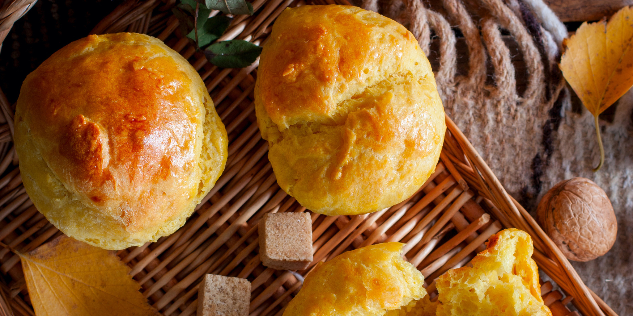 Pumpkin Dinner Rolls at foodious.com
