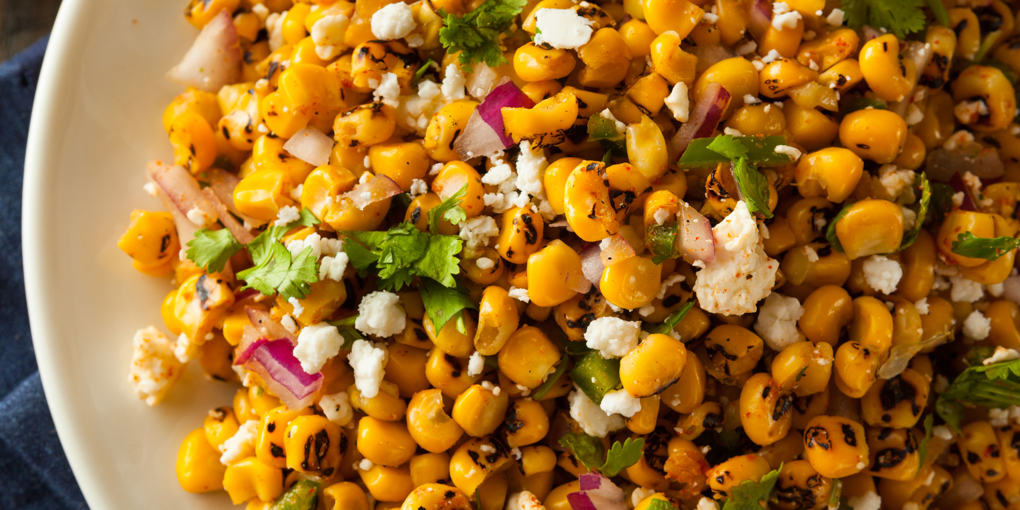 Grilled Corn Salad with Smoky Vinaigrette at foodious.com