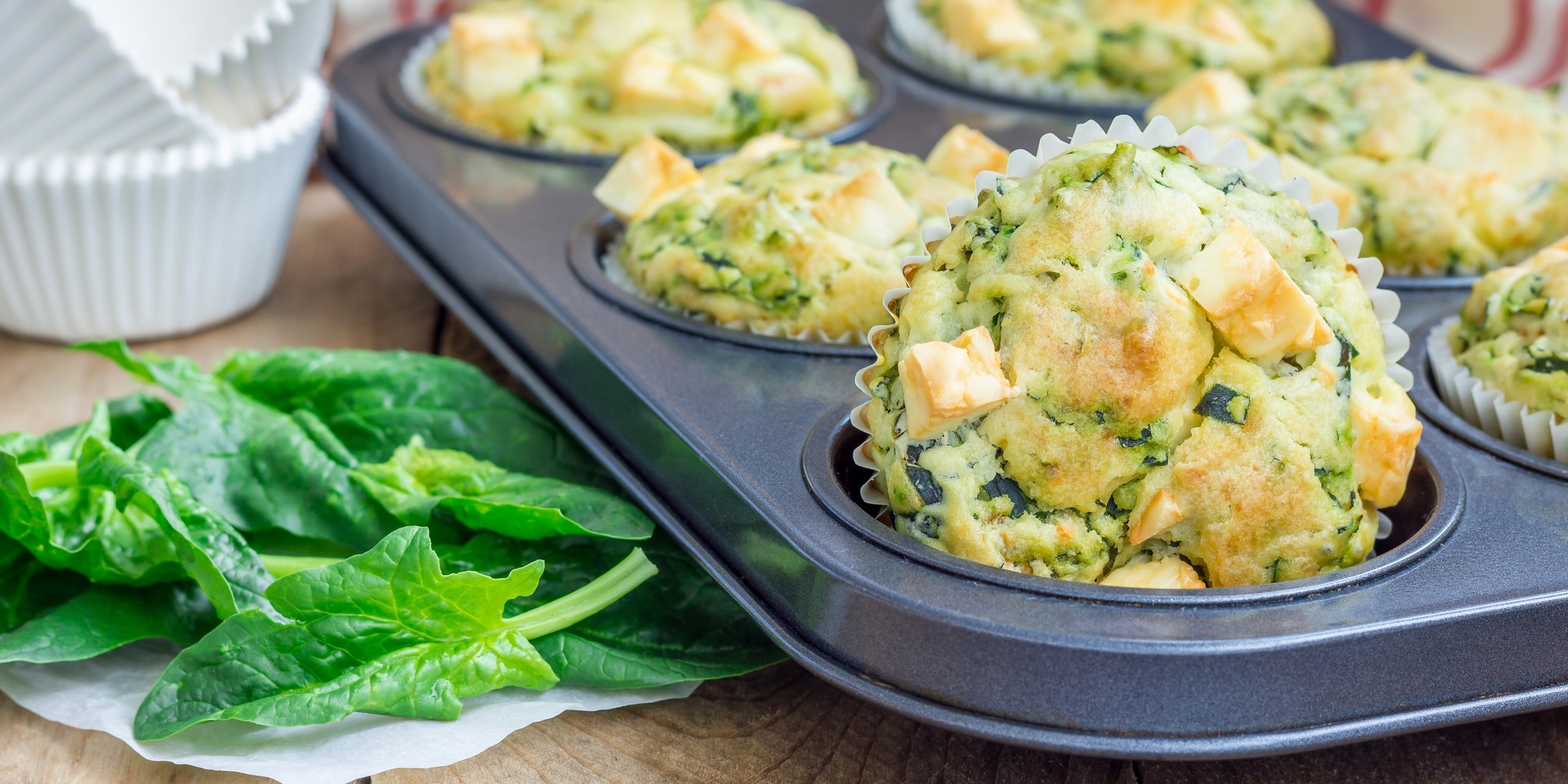 Spinach Feta Muffins at foodious.com