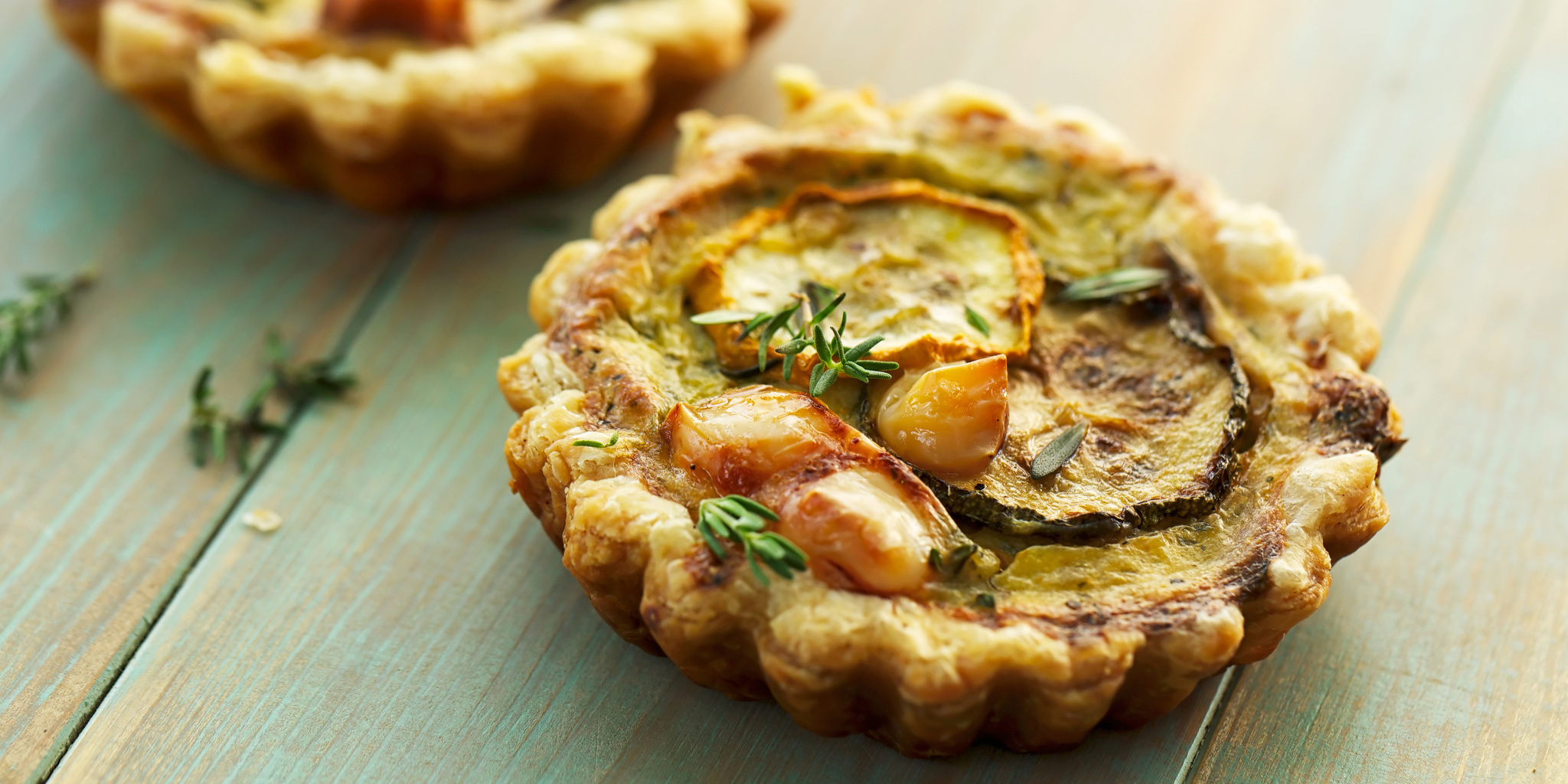 Quiche Tartlet with Zucchini and Cheese at foodious.com