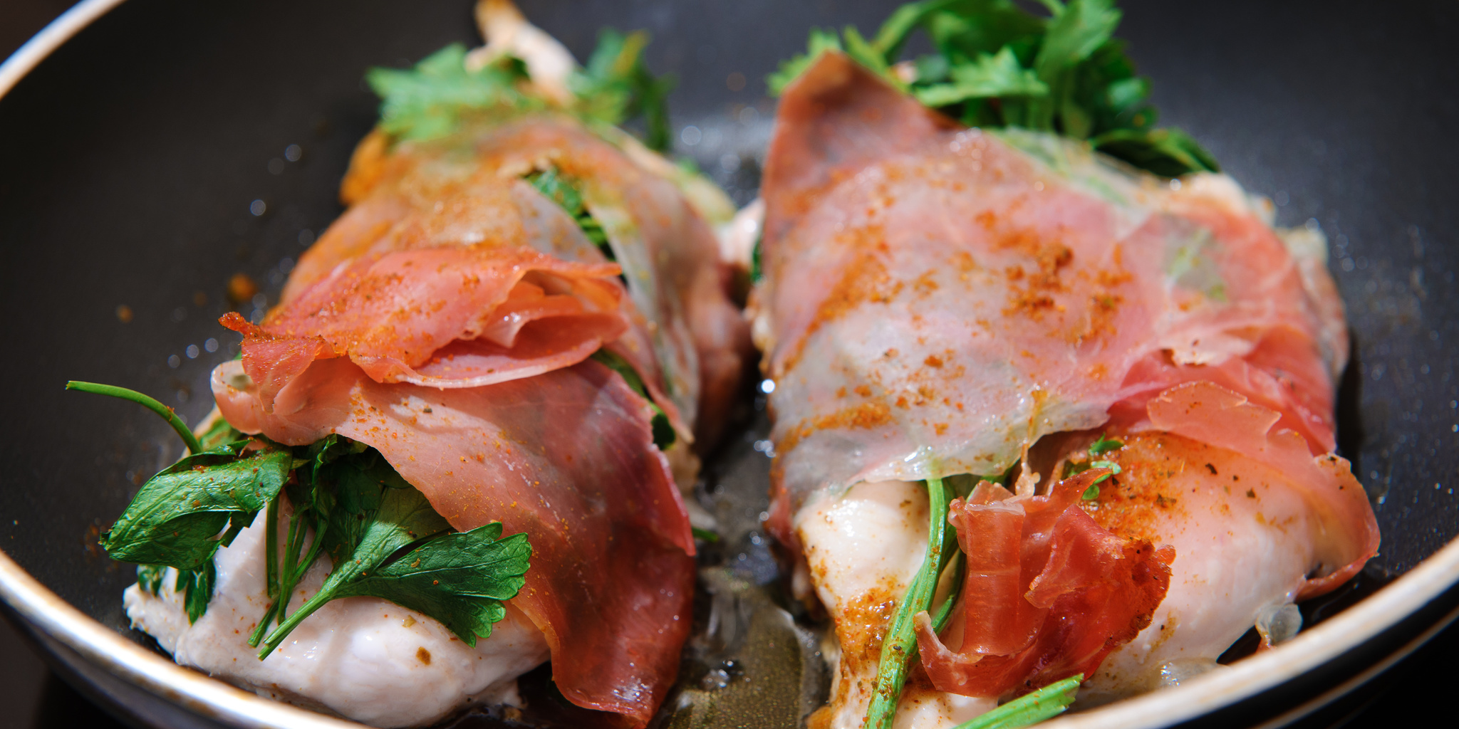 Chicken Breast wrapped in Prosciutto with Parsley at foodious.com