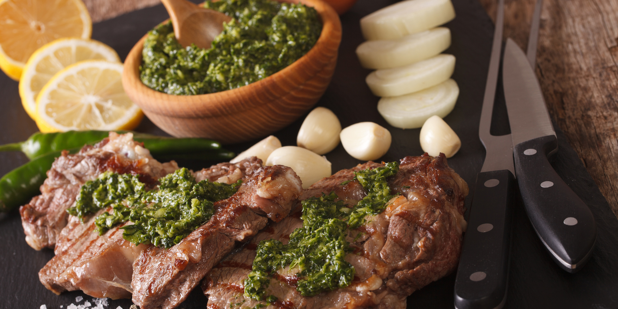 Grilled Sirloin With Asparagus Pesto at foodious.com
