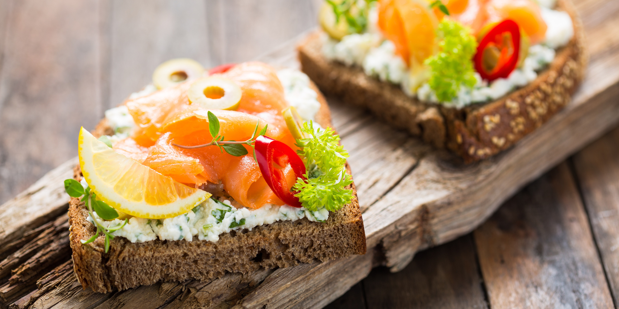 Smoked Salmon and Goat Cheese Sandwich at foodious.com