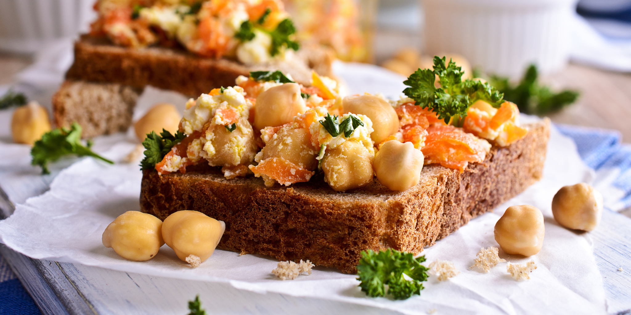 Carrot Chickpea Toast at foodious.com