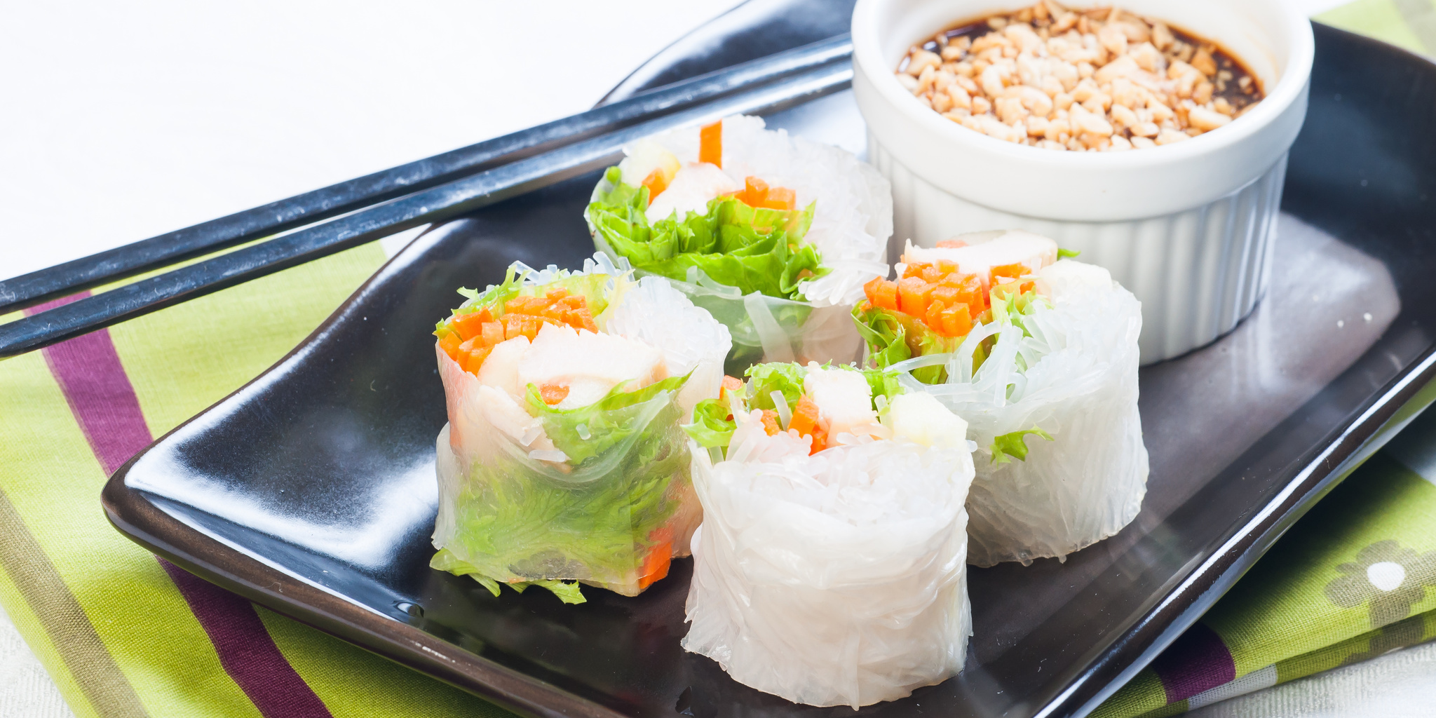 Fresh Tofu Summer Rolls at foodious.com