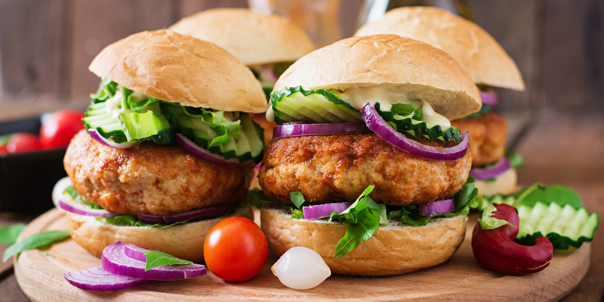 Asian Chicken Burger Sliders at foodious.com