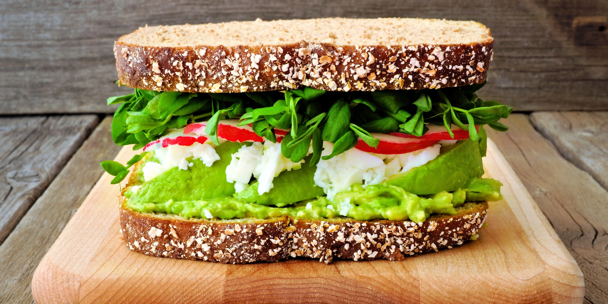 Avocado, Egg, Radish Superfood Sandwich at foodious.com