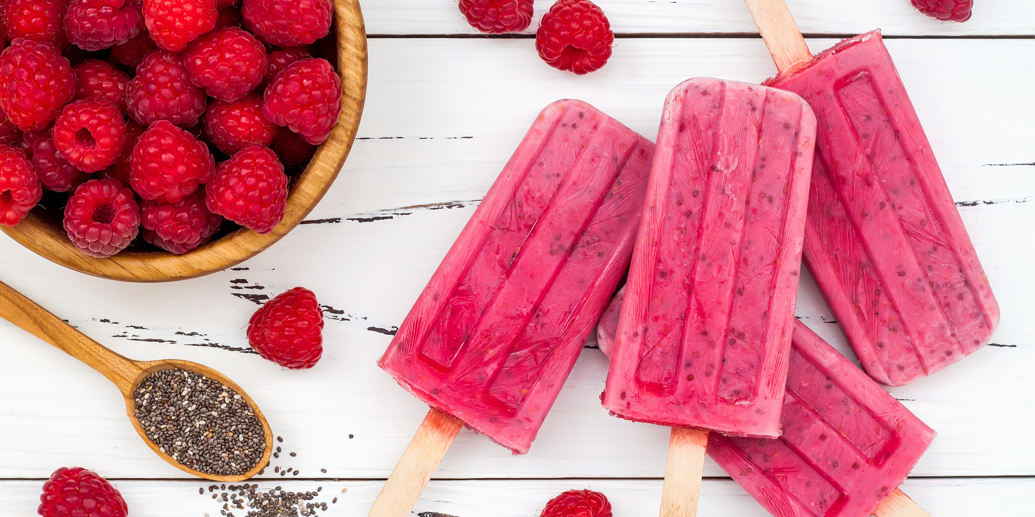 Raspberry-Chia Ice Pops at foodious.com