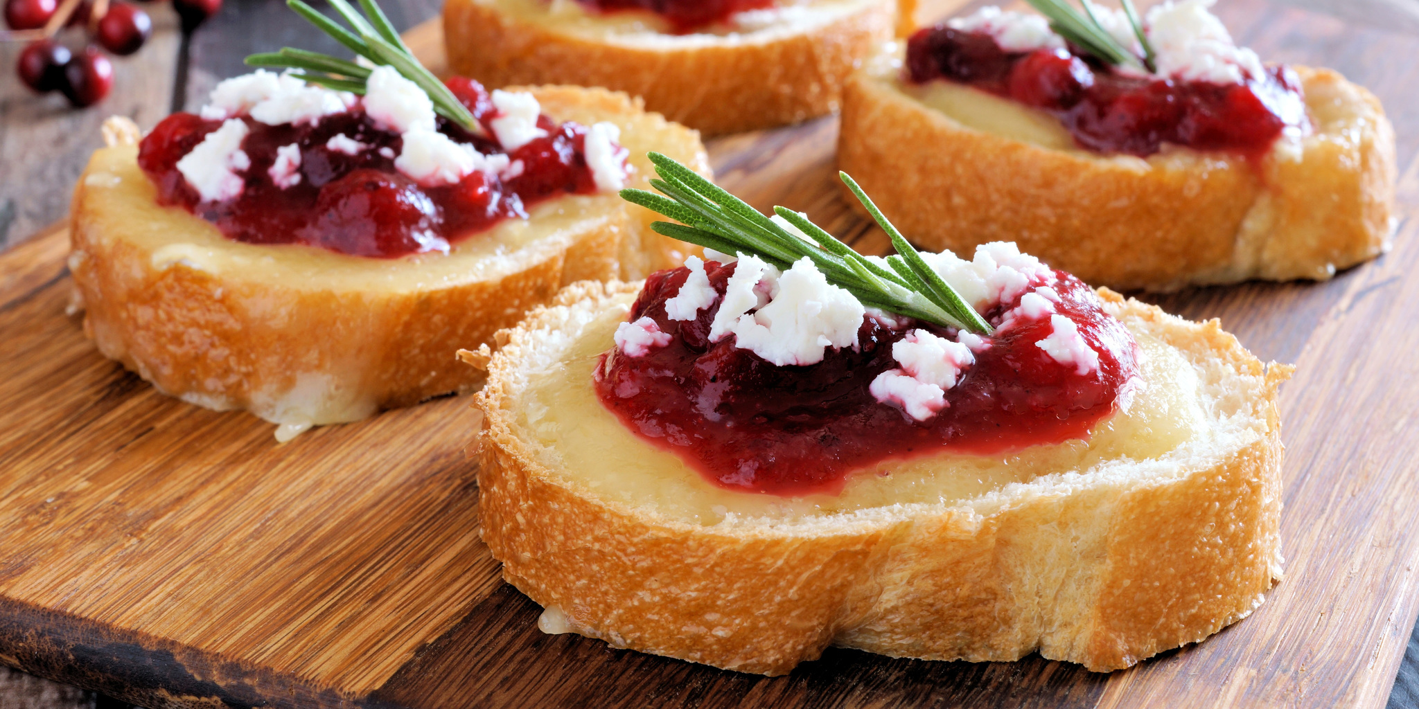 Cranberry Feta Crostini at foodious.com
