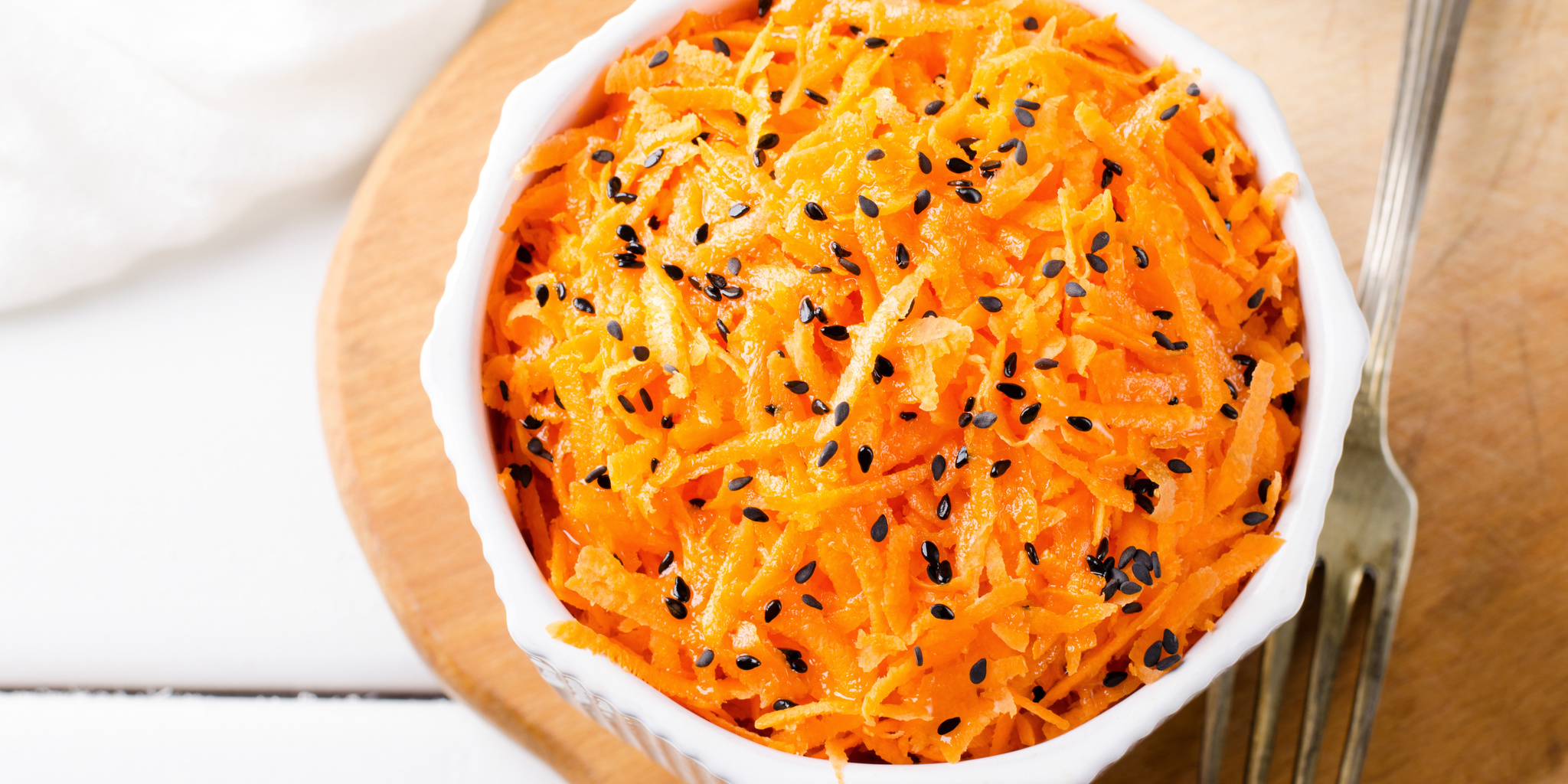 Carrot Salad with Ginger and Sesame Seeds at foodious.com