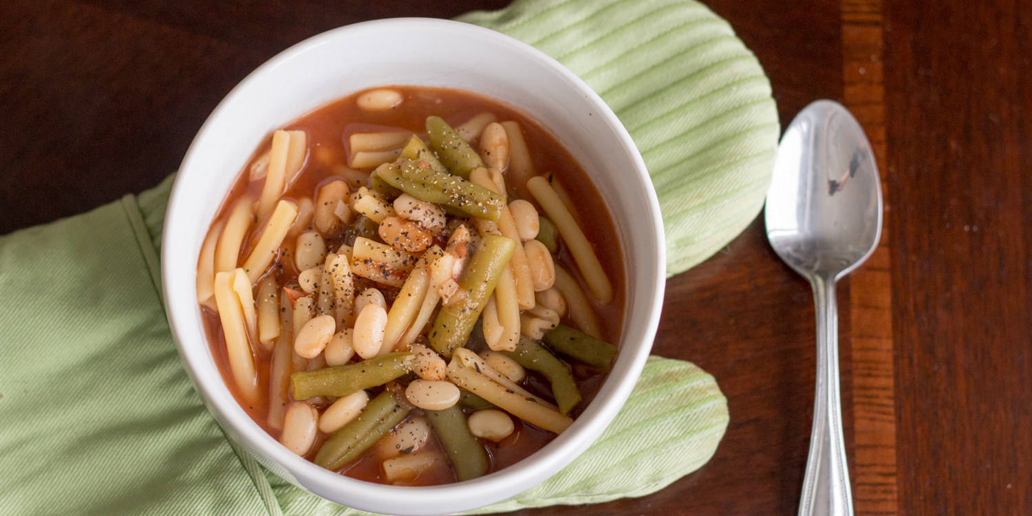 Pasta, Bean & Tomato Soup at foodious.com