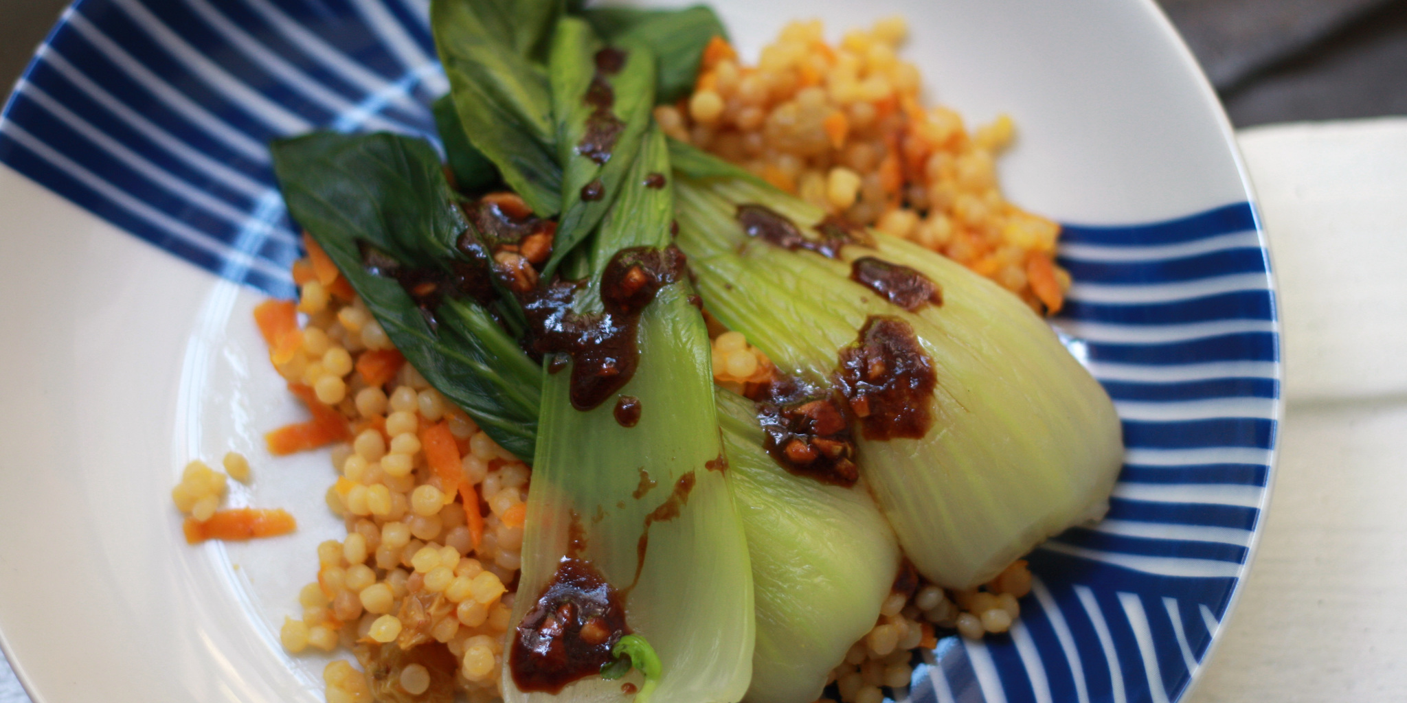 Bok Choy with Miso Dressing at foodious.com