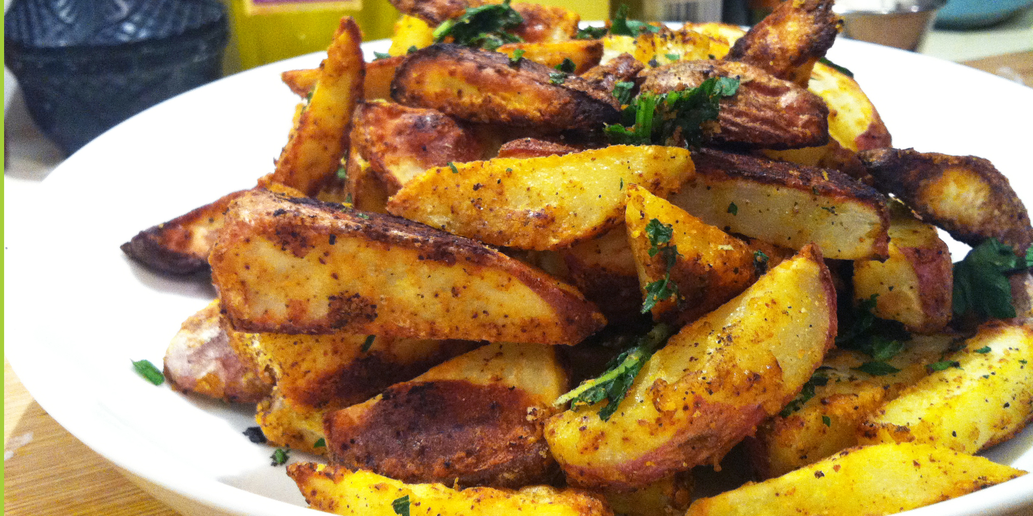 Oven Baked Garlic Parsley Fries at foodious.com